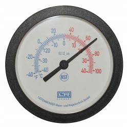 Leitenberger HVAC Termómetro 02.12 Caja de montaje analógico de ABS