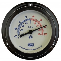 Leitenberger HVAC Thermometer 02.22 Analog Panel Mount ABS Case