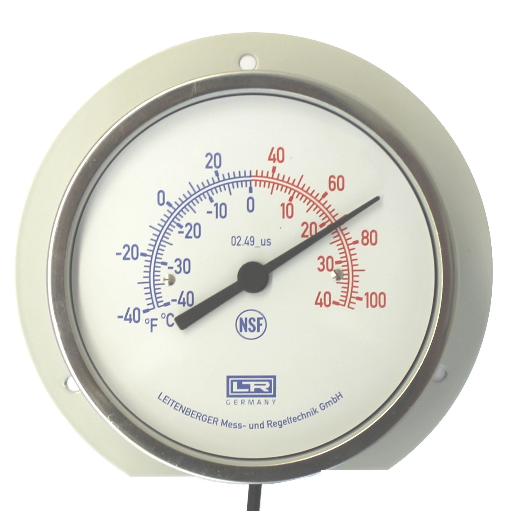 Leitenberger HVAC Thermometer 02.49 Analog Panel SS Case