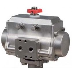 Bonomi 8P0082 - Brass NPT Actuated Ball Valve With Spring Return Actuator Connection 1/4" to 4"