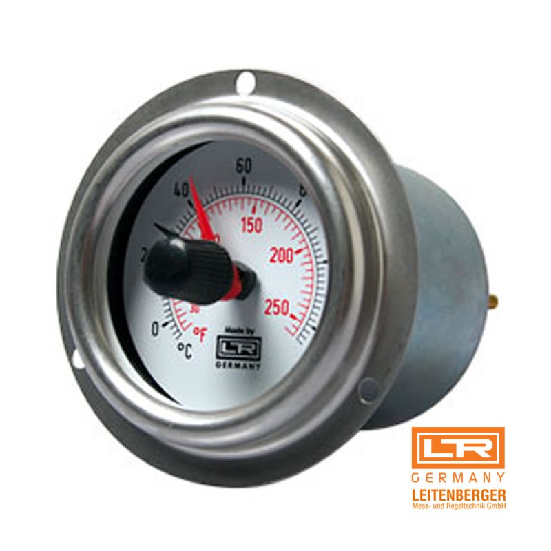 Leitenberger HVAC Thermometer 02.12 Analog Panel Mount ABS Case