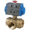 Bonomi 8P0129 T-Port valve with double acting actuator 1/4" to 3"