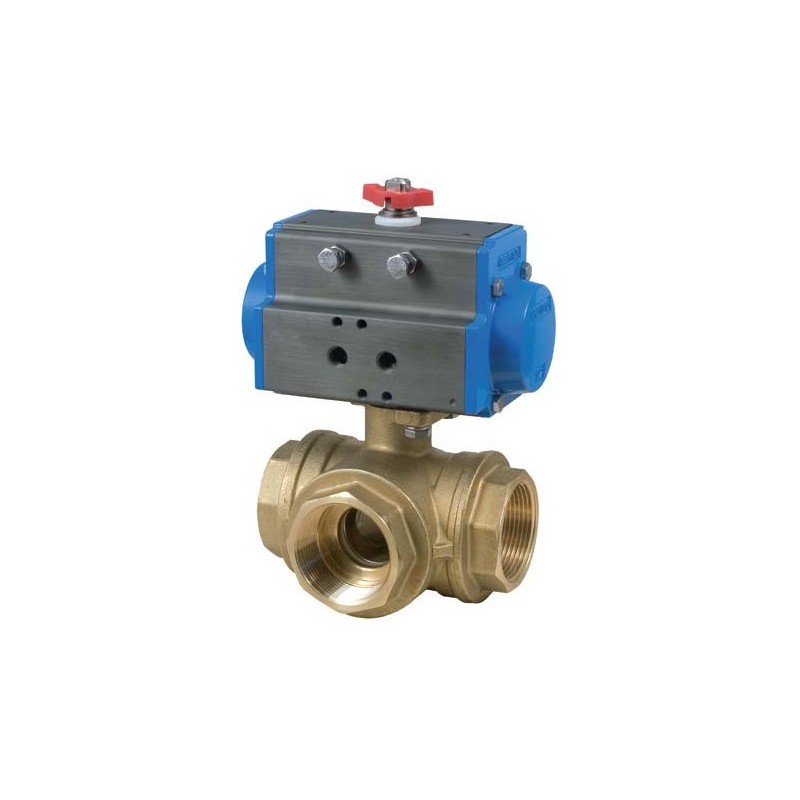 Bonomi 8P0080 - Brass Ball Valve With Double Acting Actuator