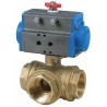 Bonomi 8P0131 T-Port valve with spring return actuator 1/4" to 3"