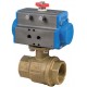 Bonomi 8P0080LF DM 2 Way Lead Free Brass Full Port Ball Valve and Double Acting Actuator Sizes 1/2" to 2"