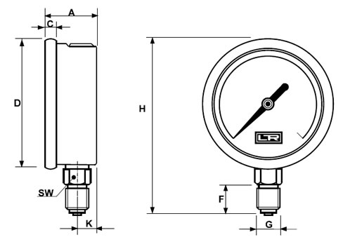 Leiteinberger Pressure Gauges Type MB-MR 